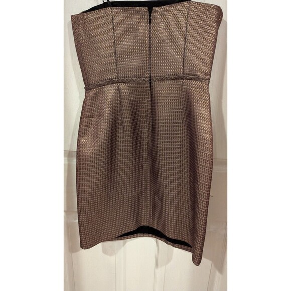 Max And Cleo Gold Taffeta Cocktail Dress quiet Luxury SZ 4 Prom Formal Wedding - Picture 5 of 7